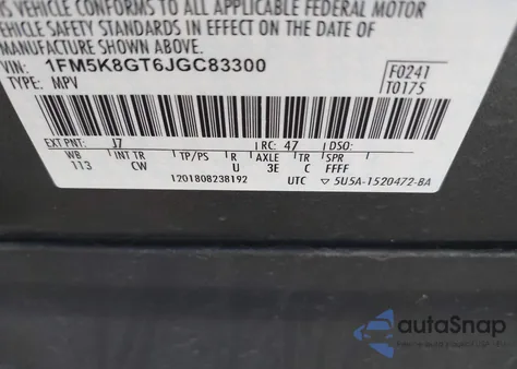 2018 Ford Explorer Sport from USA, damaged, VIN 1FM5K8GT6JGC83300